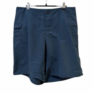 Patagonia Journeyman  8" Cargo Shorts Mens Waist 34 Blue Hiking Outdoor Gorpcore